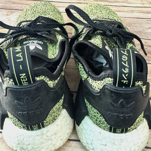 Adidas Mens NMD R1 Boost Disruptive Noise Yellow Black Running Walking Shoes 10 main image 5
